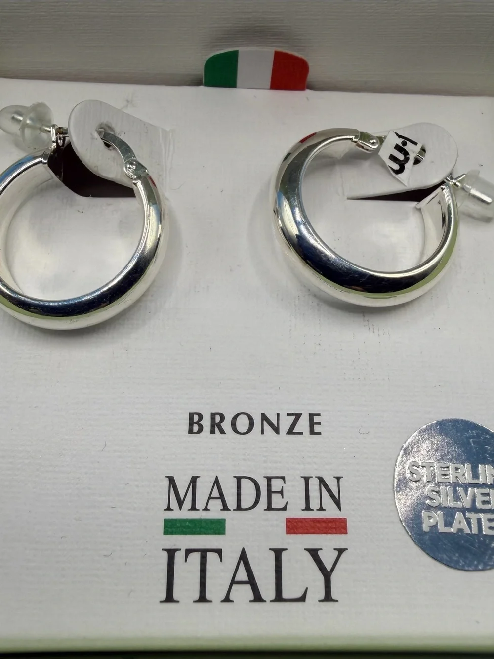Mia Fiore Men’s Sterling Silver-Plated Hoop Earrings - Silver